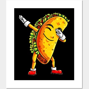 Dabbing Taco Cinco de Mayo Tacos Posters and Art